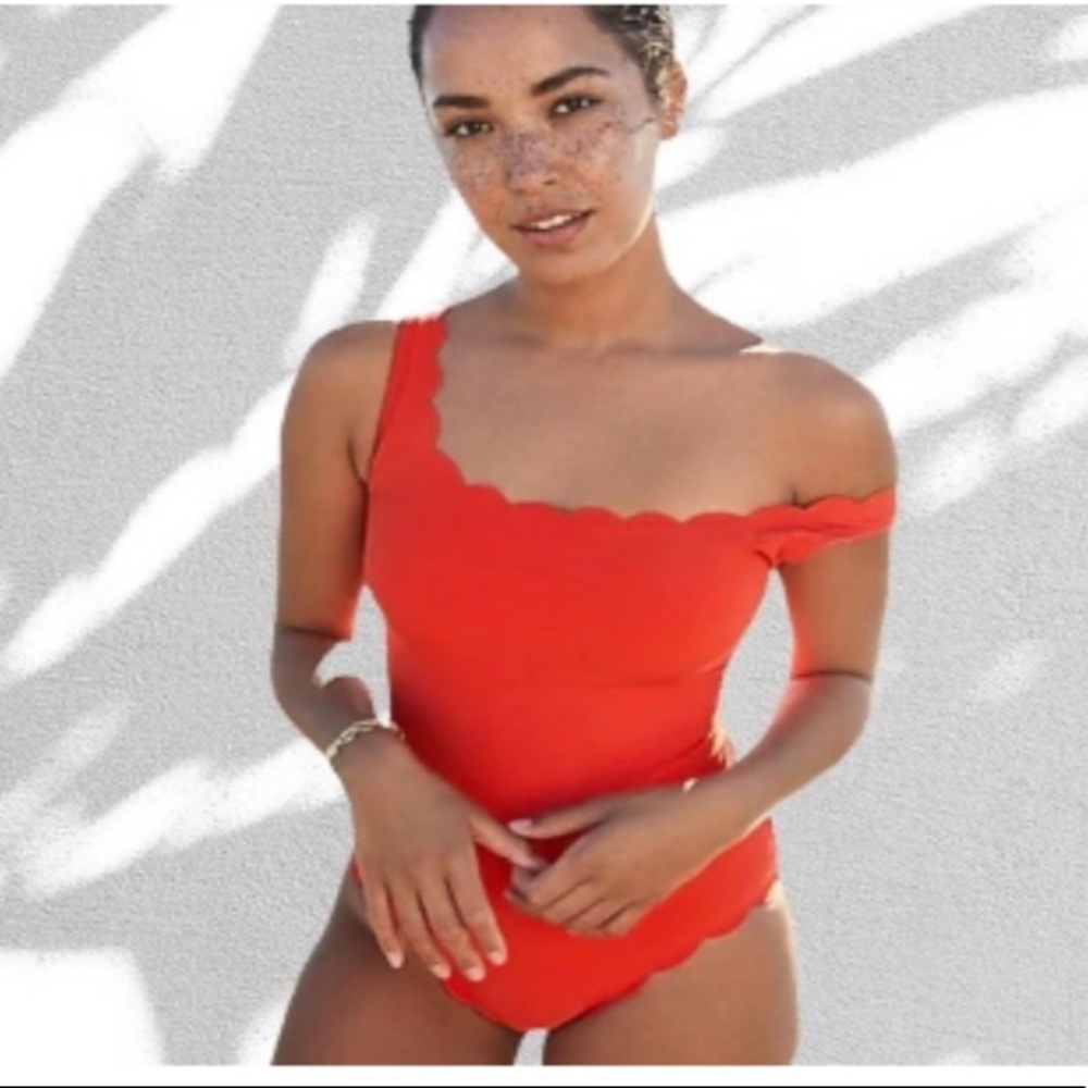 J.crew scallop hem one piece swimsuit: Like new!
